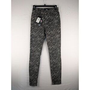 New Paige Jeans Womens Size 25 Hoxton Ultra Skinny‎ Black & White Zebra Print